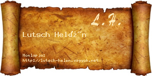 Lutsch Helén névjegykártya